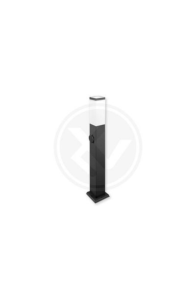 MasterLED Lampă de exterior neagră mat, cu soclu, 1 bec, E27, IP44,