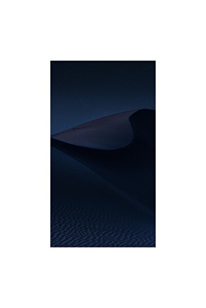 OEM Tablou Canvas, 'Valurile desertului sub clar de luna', Dune, Noapte, Stel...