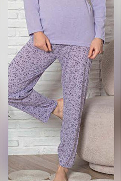 Farya Home Ecodream Long Sleeve Patterned Economic Women's Pajama Set