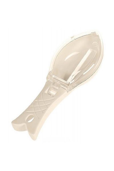 Royal Manual Fish Scale Cleaner, Fish Shape, Plastic, Pale Pink, 16x6 cm