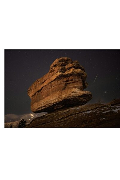 OEM Pictură pe pânză, „Giganții nopții sub stele strălucitoare”, Stâncă, Cer,...