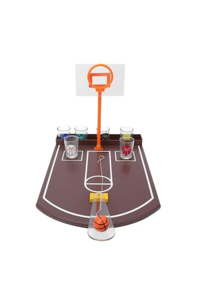 Royal Drinking Game Basketball - Throw the Ball and Accept the Challenge, Shot Glasses, Multicolor