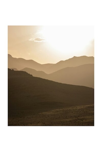 OEM Pictură pe pânză, „Lumina dimineții peste munții arizi”, 50 x 90 cm