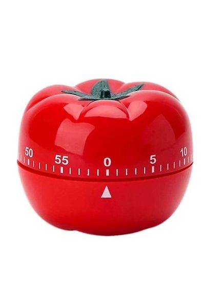 Royal Cronometru mecanic de bucătărie, formă de roșie, 60 de minute, material ABS, roșu