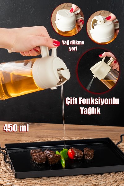 Porsima Alk-3154 Çok Amaçlı Cam Sprey Şişe -yağdanlık Limon Sirke Sos Püskürt...