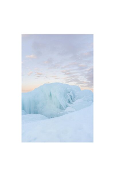 OEM Tablou Canvas, "Albastrele ghețurilor la răsărit", 70 x 100 cm