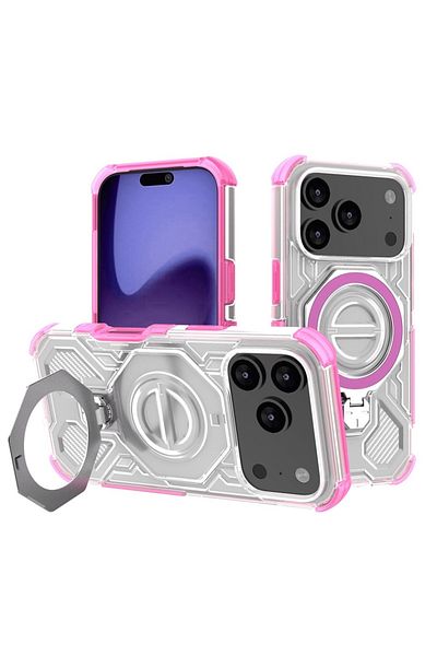 SKYDDAR INNOVATION Case for iPhone 17 Pro, Shockproof, Carbon Shield PRO, Magsafe, sticker set, Pink