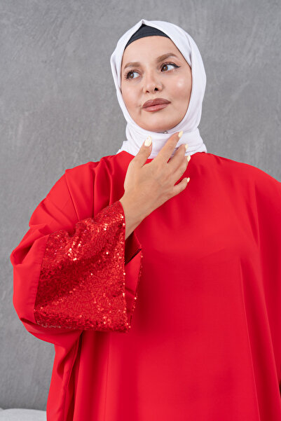 Fzd filizzade Sleeves Sequin Detailed Ferace Abaya