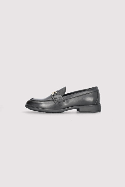 Tommy Hilfiger Women's Metal Buckle Loafer Shoes - Black