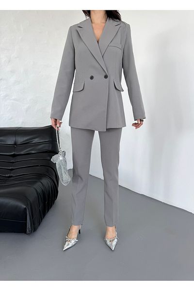 Moda İkra Waist Rubber Detail Suit-Women's Suit