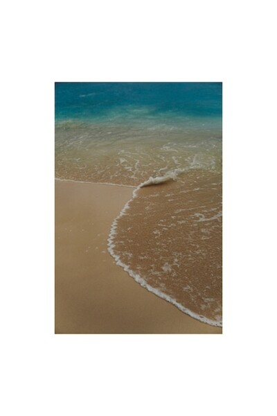 OEM Tablou Canvas, "Valurile marii pe nisip fin", Valuri, Spuma, Nisip, Apa, ...