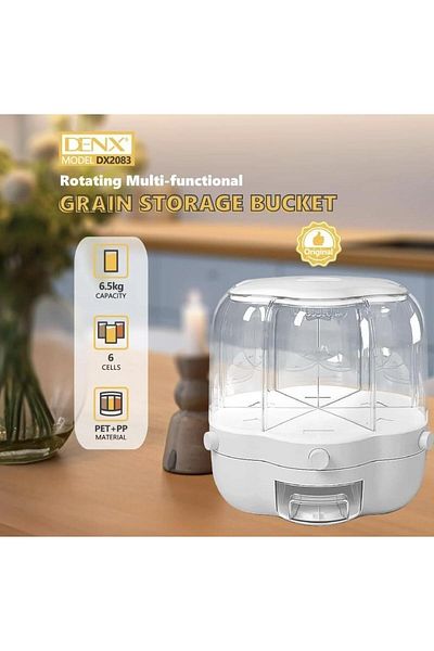 Denx 6.5kg Multifunctional Grain Storage Bucket for Fresh and Organized Grain Storage DX2083