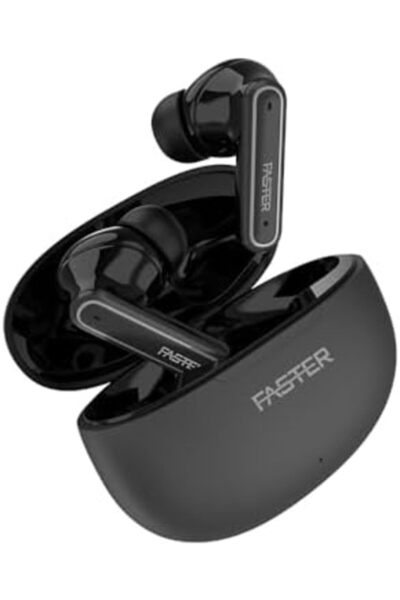 Faster سماعات QuestX Bluetooth 5.3 - سماعات أذن لاسلكية مع مشغلات 10 مم