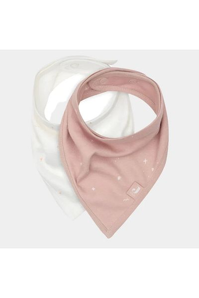 Jollein Bandana Bib Set of 2, Twinkling Wild Rose