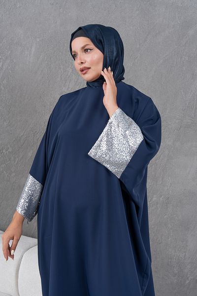 Fzd filizzade Sleeves Sequin Detailed Ferace Abaya