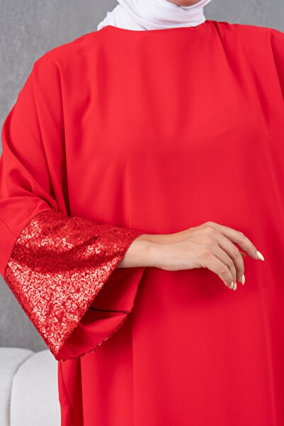 Fzd filizzade Sleeves Sequin Detailed Ferace Abaya