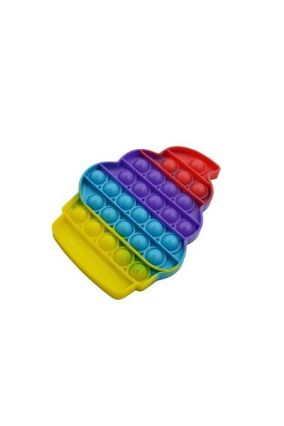 Royal Silicone Anti-Stress Toy, Pop it Now and Flip It, Cupcake, Multicolor