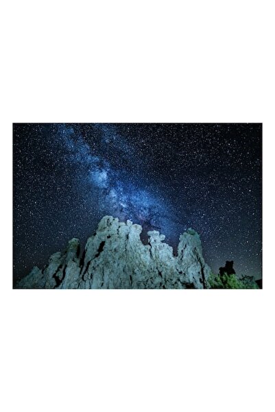 OEM Pictură pe pânză, „Calea Lactee deasupra stâncilor albe”, Cer, Stele, Munți, Calea Lactee, Noapte