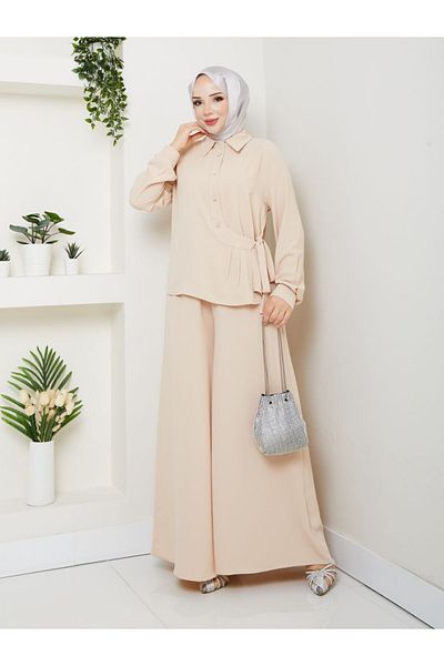 CLB COLLECTION Women's Wide Leg Pants Suit