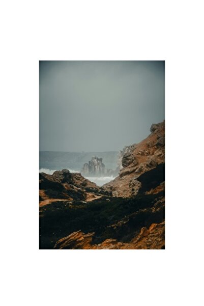 OEM Tablou Canvas, 'Peisaj stancos langa ocean agitat'