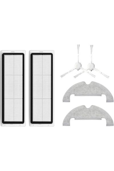 RotRever Xiaomi X10 Robot Vacuum Cleaner (M. Code: Bhr6068Eu) Compatible Brush, Filter, Mop Mop Spare Parts Set - 6 Pieces