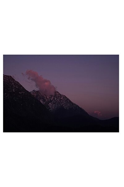 OEM Pictură pe pânză, „Nor roz peste munți înghețați”, Seninătate, 150 x 100 cm