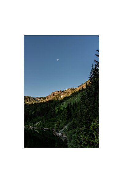 OEM Pictură pe pânză, „Munți în lumina amurgului”, Peisaj, 26 x 39cm