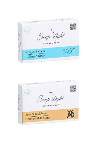 Soap Light Natural Ikili Sabun Paketi - Eşşek Sütü Sabunu kolajen Sabunu