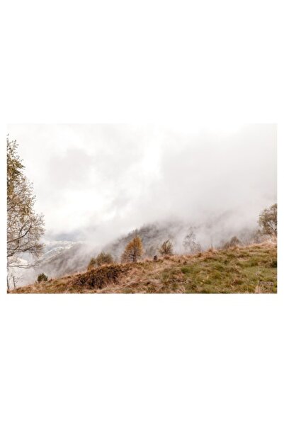OEM Tablou Canvas, "Ceata invaluind colinele toamnei", 100 x 70cm