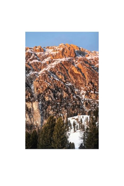 OEM Pictură pe pânză - Răsărit de soare de munte, vârfuri înzăpezite, natură