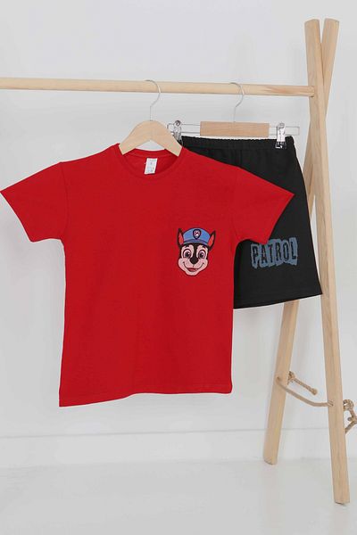 TOFİSA Boy's Red Printed Tracksuit Set - 27497