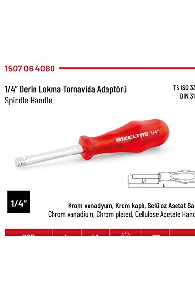 İzeltaş محول مفك براغي عميق 1/4