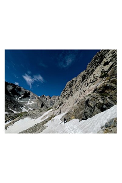 OEM Pictură pe pânză, „Pășind spre înălțimi”, Peisaj montan, Zăpadă, Stânci, ...