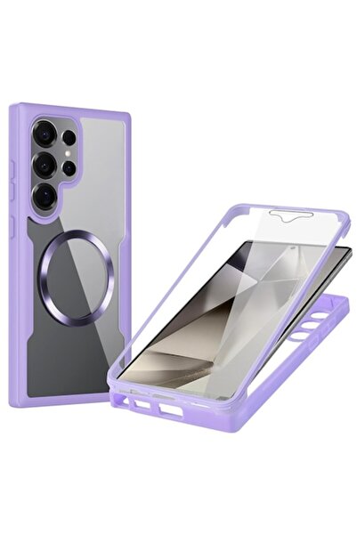 Royal Husă de protecție pentru Samsung Galaxy S25 Ultra + folie de protecție pentru ecran, Safe, B83, Lexgard, violet prună