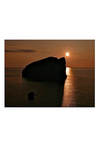 OEM Pictură pe pânză, „Siluetă sub apus oceanic”, 150 x 100 cm