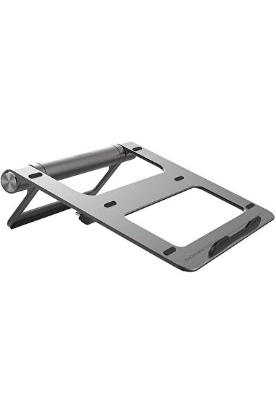 Promate حامل كمبيوتر محمول من الألومنيوم مع موزع USB-C، حامل مكتبي 9 في 1 قاب...