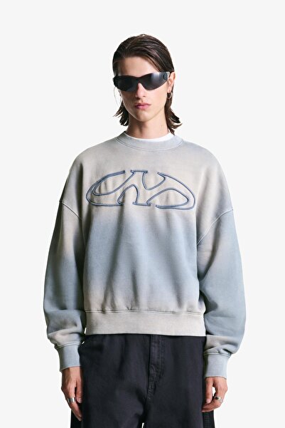 Bershka Oversize yıkama efektli sweatshirt