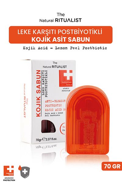 The Natural Ritualist Anti-Blemish Postbiotic Kojic Acid Soap with Kojic Acid Effect 70 Gr