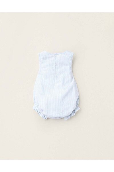 Ziddy Striped Jumpsuit for Newborns, White/Blue