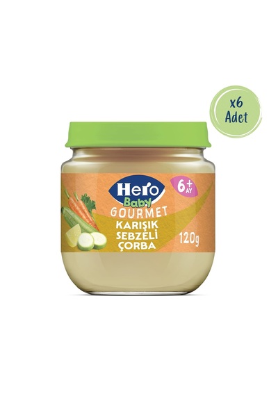 Hero Baby Gourmet Karışık Sebzeli Kavanoz Mama 120g x6