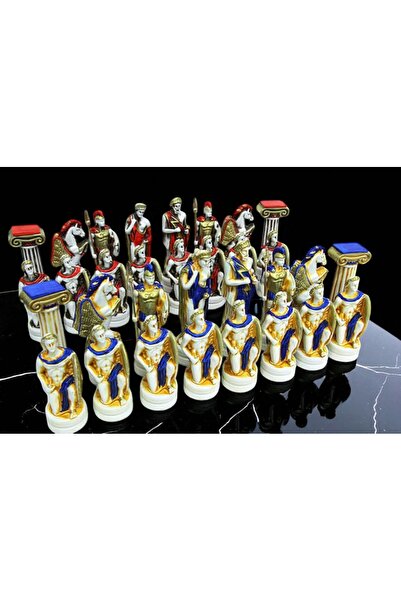 Kuzey Tacı مجموعة شطرنج من البوليستر بتصميم بيجاسوس القديم ذات طابع القرون ال...