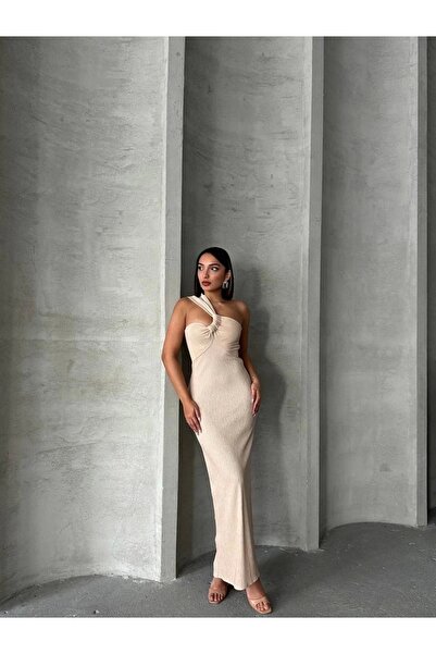 hibiscus One Shoulder Pleated Dress