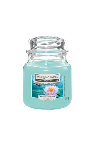 Yankee Candle Scented Candle Medium Jar, Floating Lotus, 340gr