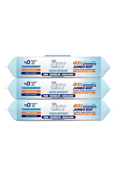 OXI CLEAN Wet wipes for mop without chlorine Mr. Oxi, 3 packages x 50, 150 pcs