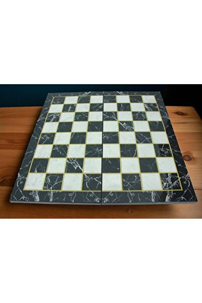 Kuzey Tacı طاولة شطرنج خشبية كلاسيكية قابلة للطي مقاس 43-43 سم