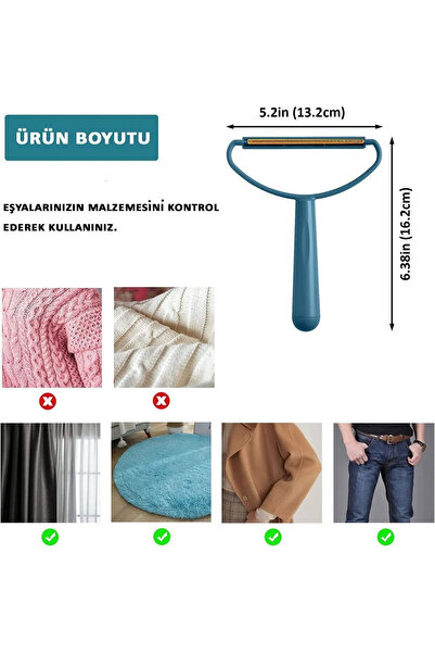 Pernem Fur Lint Remover 1 Piece Double-Sided Cat Dog Hair Cleaner Sofa Clothes Sweater Wool Collection