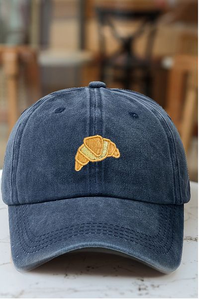 CAP BROS Croissant Embroidered Vintage Cap Hat