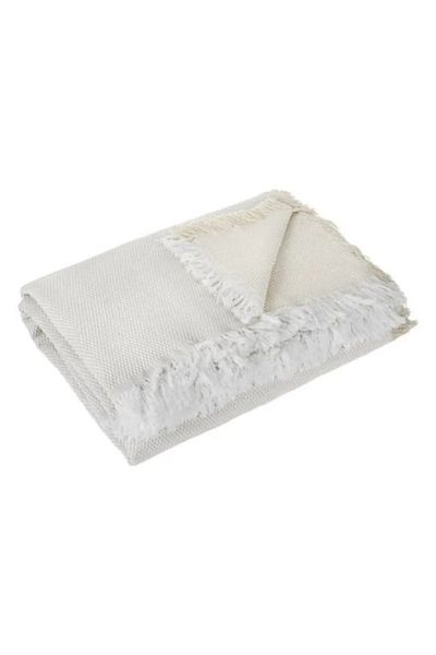 OEM Decorative throw for 2-seater sofa, size 230x180 cm, Ecru