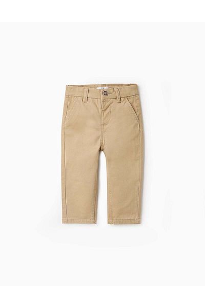 Ziddy Twill Chino Trousers for Baby Boys, Beige