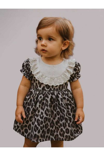 VİYOLİNA LEOPARD PATTERNED DRESS